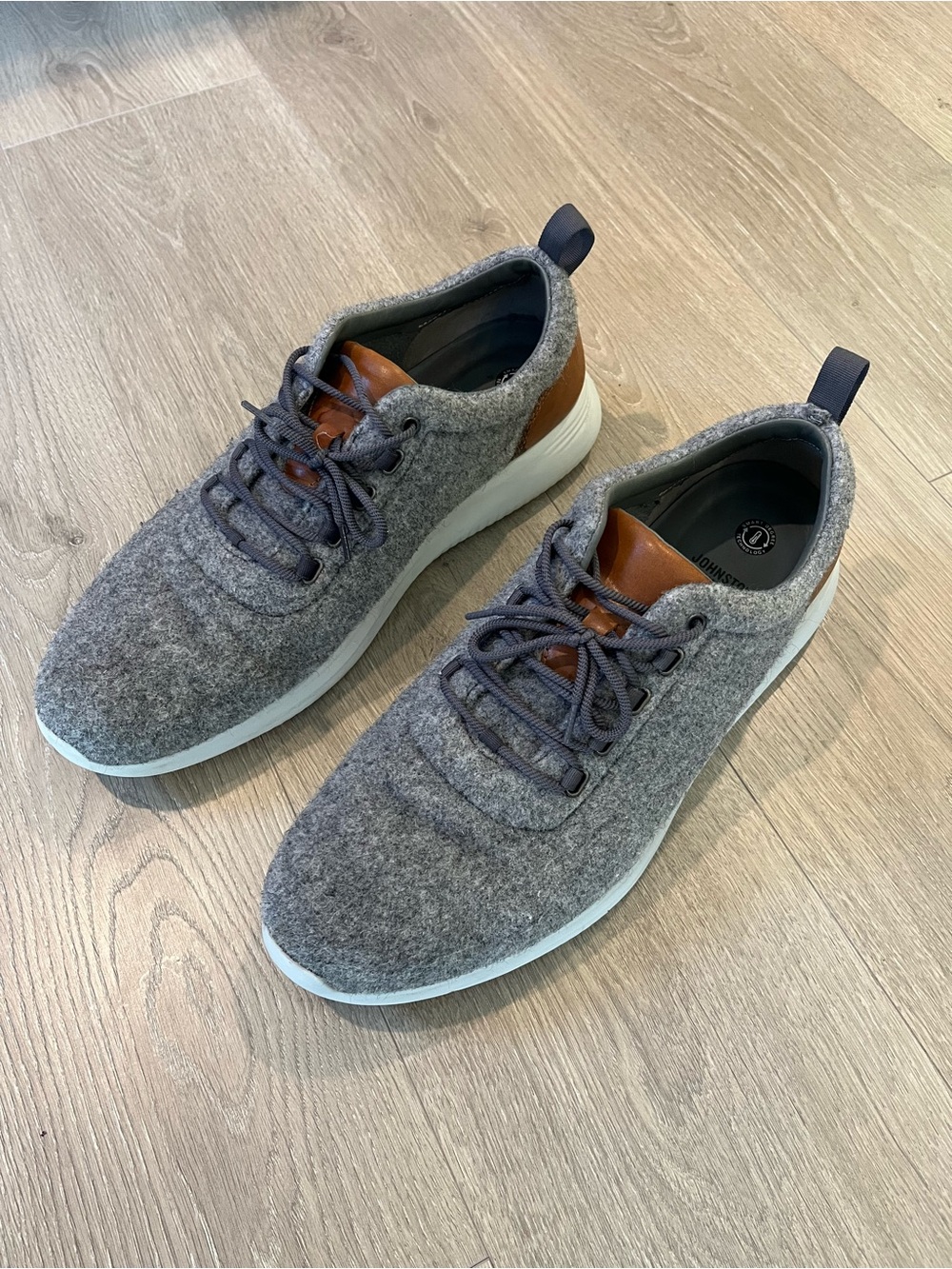 Johnston & Murphy Wool Grey Sneakers 13 Men’s